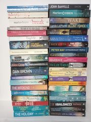 40 x Mixed Fiction Paperback Book Bundle – Crime, Thriller, Romance & More (Used, Good)