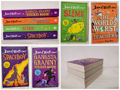 David Walliams Books Bundle x 4: Slime, Gangsta Granny, Spaceboy, Worst Teacher