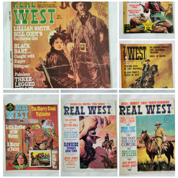 Real West, West, Great West Cowboy Magazines Collection 12 Issues, 1960s -1970