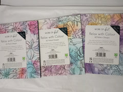 Styloo Adult Colouring Books, 180 Designs, 3-Book Series 1st Edition