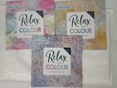 Styloo Adult Colouring Books, 180 Designs, 3-Book Series 1