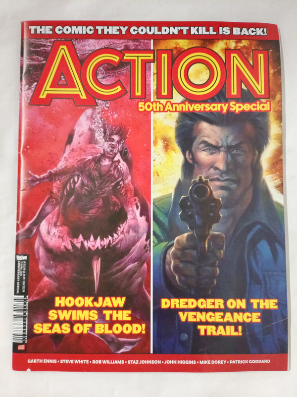 ACTION Violent Comic 50th Anniversary Special Apr 2026 Dredger Hook Jaw Hellman