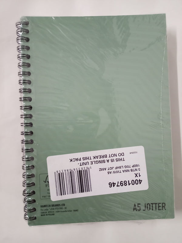 SUMMIT A5 Metallic Wirebound Notebook, 3 Pack, Ruled Pages for School, Work & Journaling, Lay-Flat Durable Binding