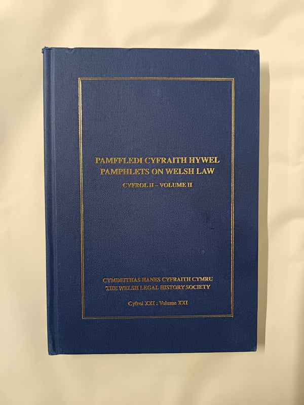 Pamphlets on Welsh Law Volumes I & II (Welsh LEga History Society, 20 &21)