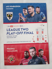 League Two Play Off FINAL 2025 AFC Wimbledon V Walsall