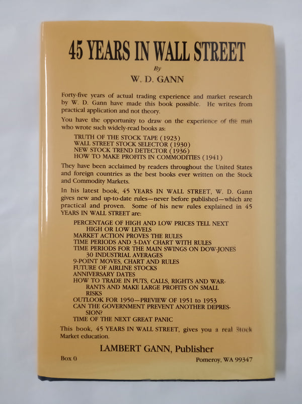 45 Years In Wall Street - W.D Gann Reprint