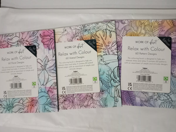 Styloo Adult Colouring Books, 180 Designs, 3-Book Series 1st Edition