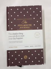The Five Minute Journal: Undated 6 Months Limited Edition - Mocha polka dot