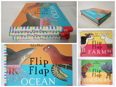 Axel Scheffler's Flip Flap Dinosaurs, Farm, Ocean 3 Book Set