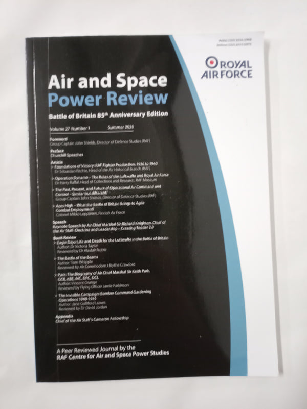 AIR AND SPACE POWER REVIEW Vol 27 No.1 Summer 2025 ISSN 2634-0968