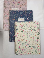 Kamaking Notebook A4 - A4 Notebook Journal, Notebook 3 Pack with Floral Cover, Sprial Binding, 29.6 X 23 cm, Easily Tear Off