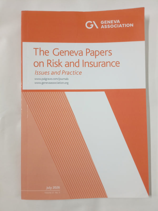 The Geneva Papers on Risk and Insurance - Issues and Practice Vol 51 No 3 Jul 26