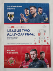 League Two Play Off FINAL 2025 AFC Wimbledon V Walsall