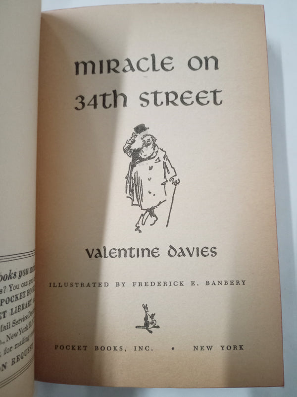 MIRACLE ON 34TH STREET VALENTINE DAVIES VINTAGE 1959 Pocket BOOK