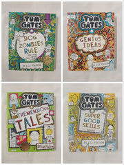 4 Tom Gates Books by Liz Pichon: Genius Ideas, Super Good Skills, Dog Zombie Rules, Ten Tremendous Tales