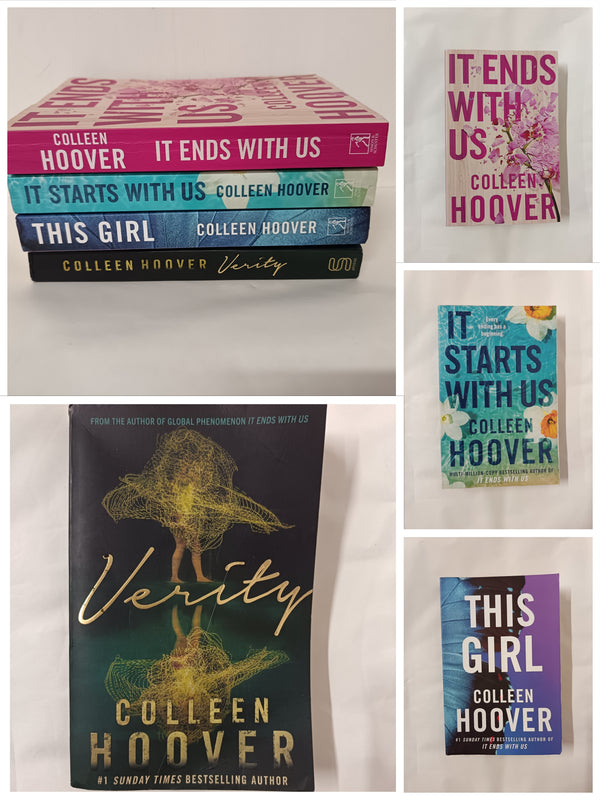 4 Colleen Hoover Books: Verity, It Ends With Us, It, Starts With Us & This Girl