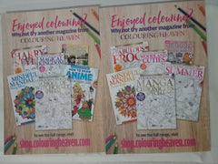 Colouring Heaven Adult Colouring Books Collection of 2 Books Fantasy Worlds & School of Witchcraft