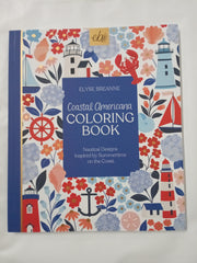 Elyse Breanne Design - Coastal Americana Coloring Book - 40 Single-Sided Pages, Nautical, Beachy and Summer Designs for Adults & Teens (8.5x10)