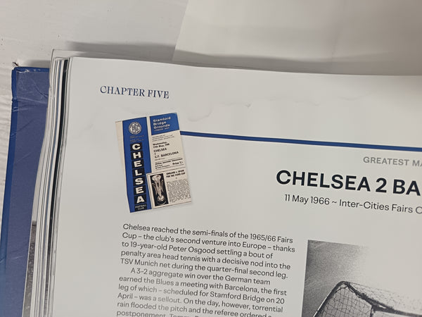 Chelsea FC: The Official History *SIGNED* by Kerry Dixon. Damaged.