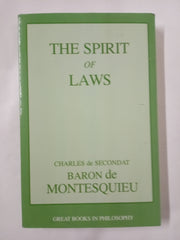 The Spirit of Laws (Great Books in Philosophy)