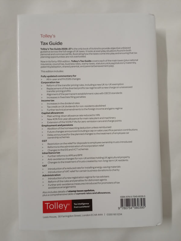 Tolley's Tax Guide 2026-27