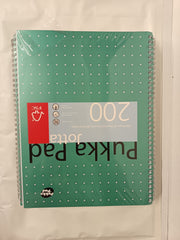 Pukka Pad, A4 Metallic Jotta Book 3 Pack – 21 x 30cm – Wirebound Notebook with 8mm Lines and 80GSM Paper – Features 4-Hole Punch Margins and Perforated Edges - 200 Pages, Green