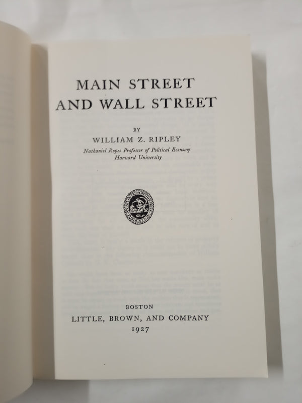 Main Street And Wall Street (rist. anast.) (ClubIsonzo)