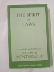 The Spirit of Laws (Great Books in Philosophy)