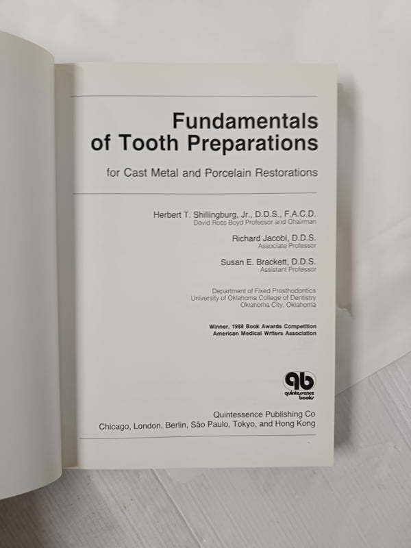 Fundamentals of Tooth Preparations for Cast Metal and Porcelain Restorations