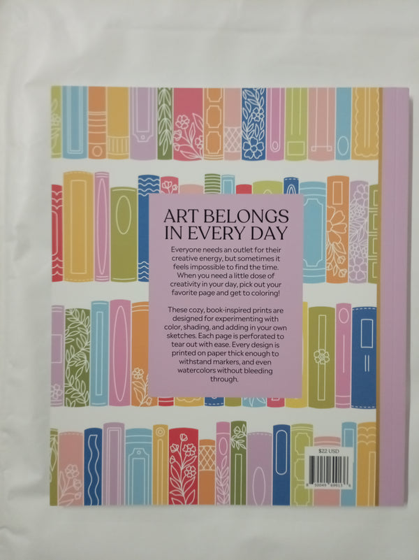 Elyse Breanne Design - All Booked Up Coloring Book - 40 Single-Sided Pages, Bookish and Reading Designs for Adults & Teens (8.5x10)