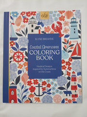 Elyse Breanne Design - Coastal Americana Coloring Book - 40 Single-Sided Pages, Nautical, Beachy and Summer Designs for Adults & Teens (8.5x10)