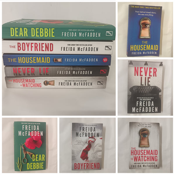 5 Freida McFadden Books: Dear Debbie, The Housemaid, The Housemaid is Watching, The Boyfriend, Never Lie