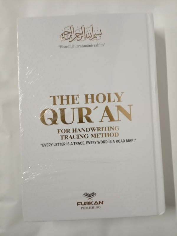 Shaded Quran Text with Full Tracing | Ideal Book for Writing and Learning Quran Text | Shaded Quran Write Read Learn I Perfect Ramadan,Eid,Umrah Gift for Muslim Women Men Child (White-1)