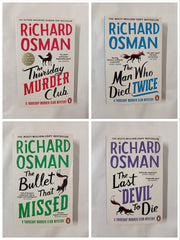 Richard Osman Collection 4 Books Set (The Thursday Murder Club, The Man Who Died Twice, The Bullet That Missed, The Last Devil To Die)