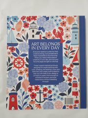 Elyse Breanne Design - Coastal Americana Coloring Book - 40 Single-Sided Pages, Nautical, Beachy and Summer Designs for Adults & Teens (8.5x10)