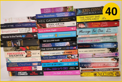 Example stack of used fiction paperbacks from our job lot stock