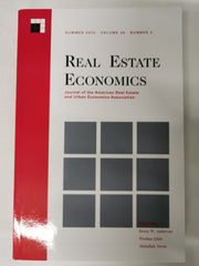 Real Estate Economics Summer 2020 Volume 46 Number 2 ISSN 1080-8620