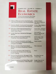 Real Estate Economics Summer 2020 Volume 46 Number 2 ISSN 1080-8620