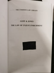 Goff & Jones: The Law of Unjust Enrichment (formerly The Law of Restitution) Mit by Professor Charles Mitchell - used book at Perkology Books