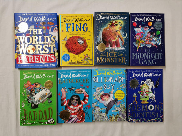 8 David Walliams Books - Fing, Bad Dad, Ratburger, Billionaire Boy & More!