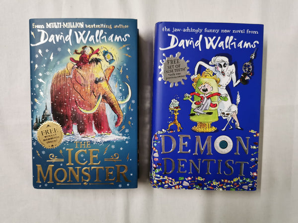 Bundle of 2 x David Walliams Hardbacks, The Ice monster & Demon Dentist