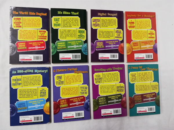 *BUNDLE* of 8 GOOSEBUMPS HORROR LAND BOOKS - Horror & Ghost Stories for Children