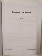 European Law Review (2021 Bound Volume) Koutrakos, Panos and Hinarejos, Alicia by Panos Koutrakos - used book at Perkology Books