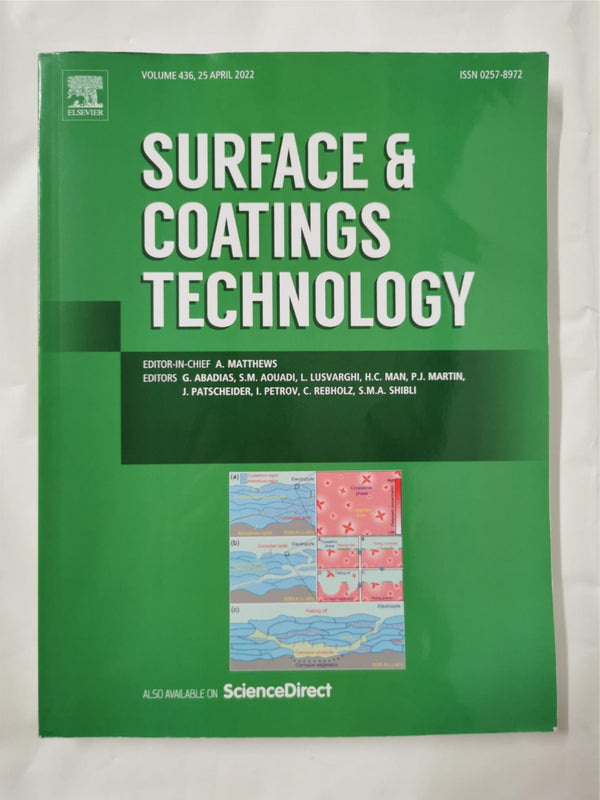 Surface & Coatings Technology Volume 436, 25 April 2022 ISSN 0257-8972