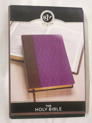 KJV Large Print Lux-Leather Brown/Purple Imitation Leather