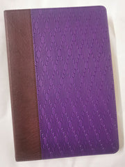 KJV Large Print Lux-Leather Brown/Purple Imitation Leather