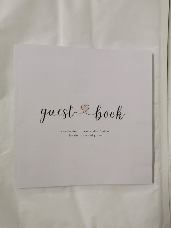 Cover of Muslim Wedding Guest Book: Blank Interior for 100+ Guests, Soft Touch Cover