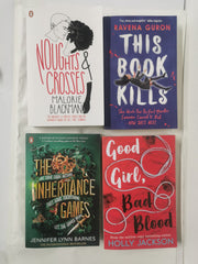 Cover of 4 Bestselling YA Books: Noughts & Crosses, Good Girl, Bad Blood, This Book Kills
