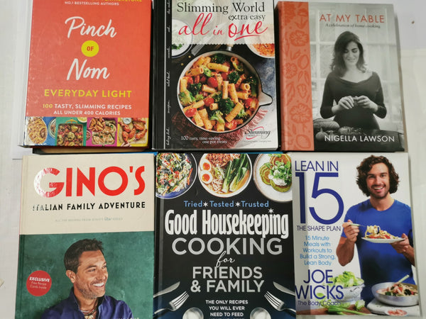 Cover of 10 Cook Books Including Nigella, Gino, Good Housekeeping, Pinch of Nom