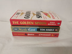 3 Murder Mystery Novels: The Golden Spoon, The Murder Game, Death and Croissants